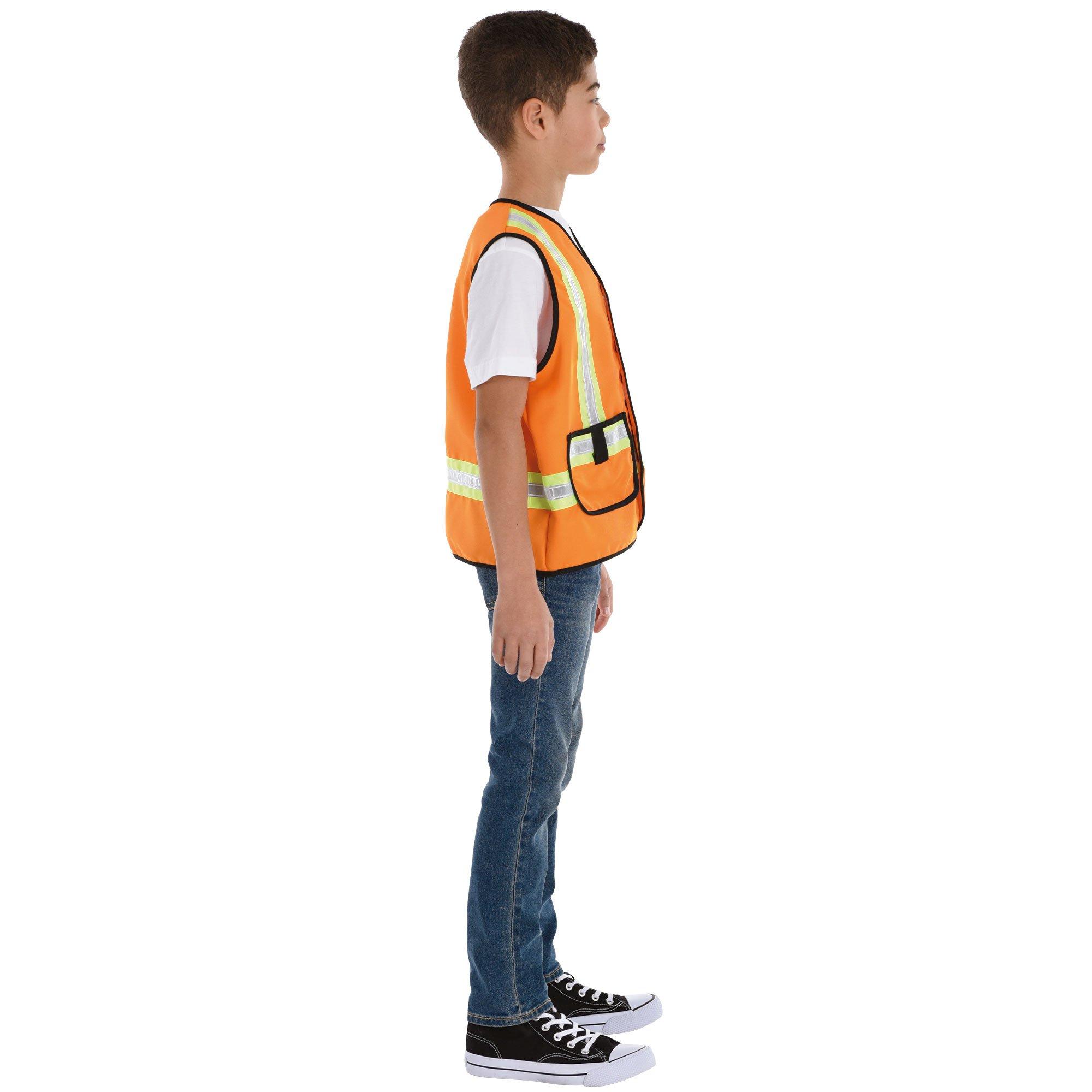 Child Safety Orange Construction Worker Vest