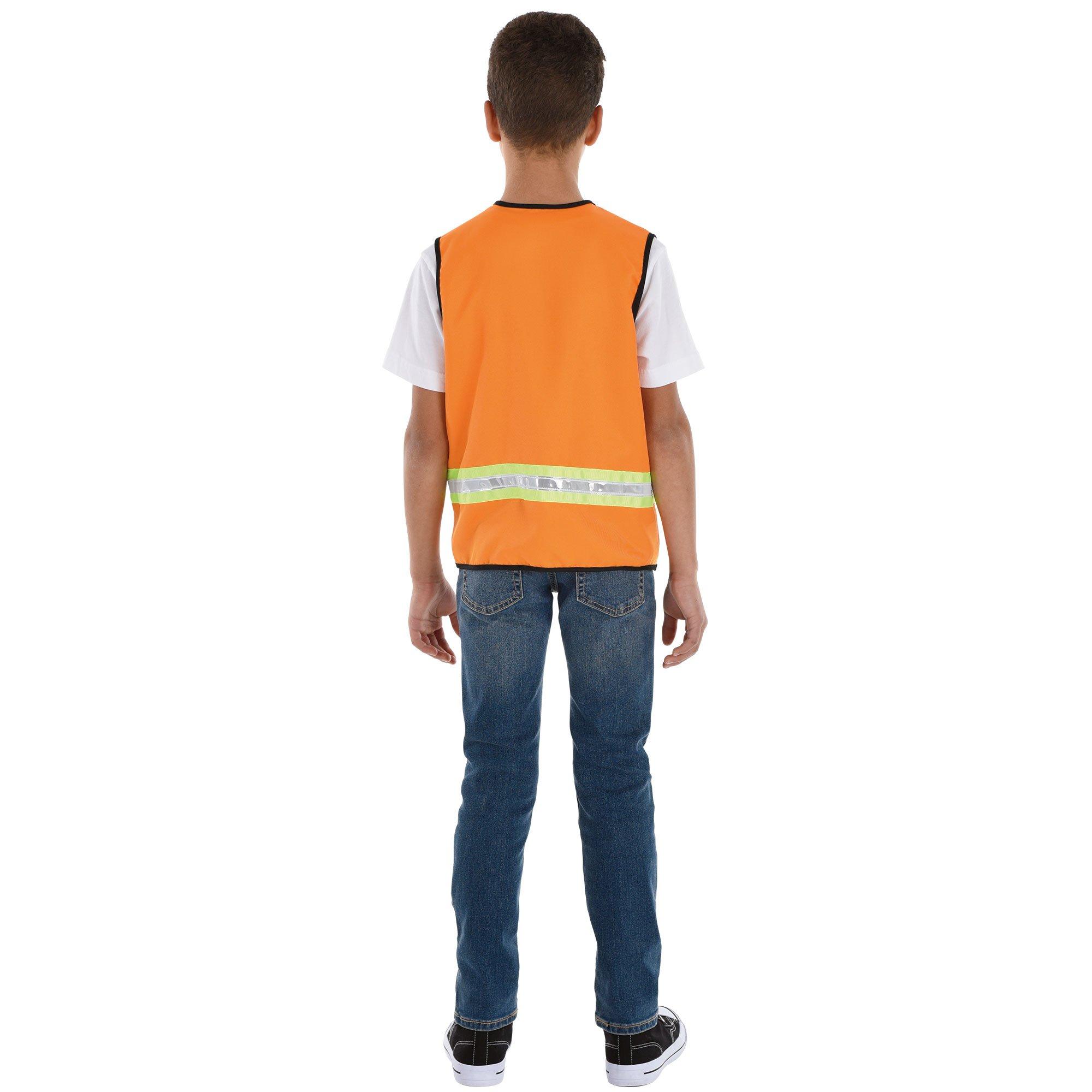 Child Safety Orange Construction Worker Vest