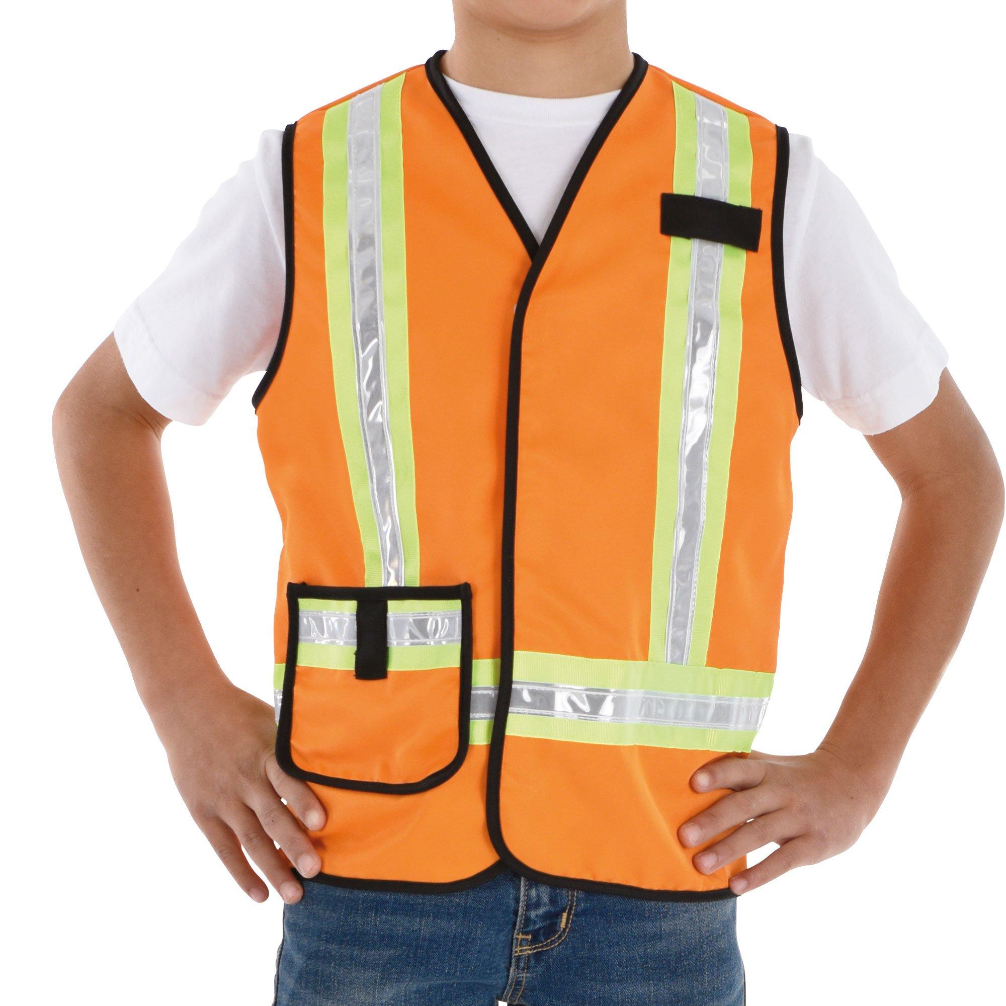 Child Safety Orange Construction Worker Vest