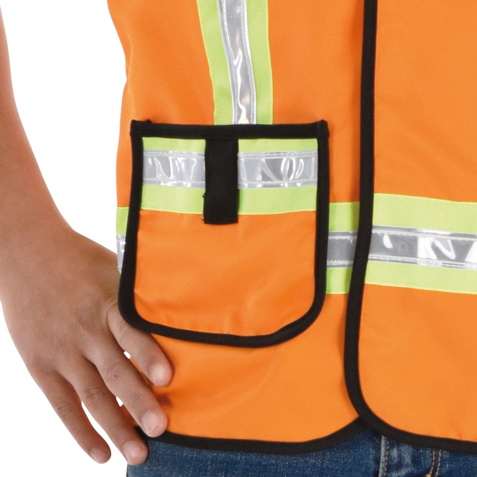 Child Safety Orange Construction Worker Vest