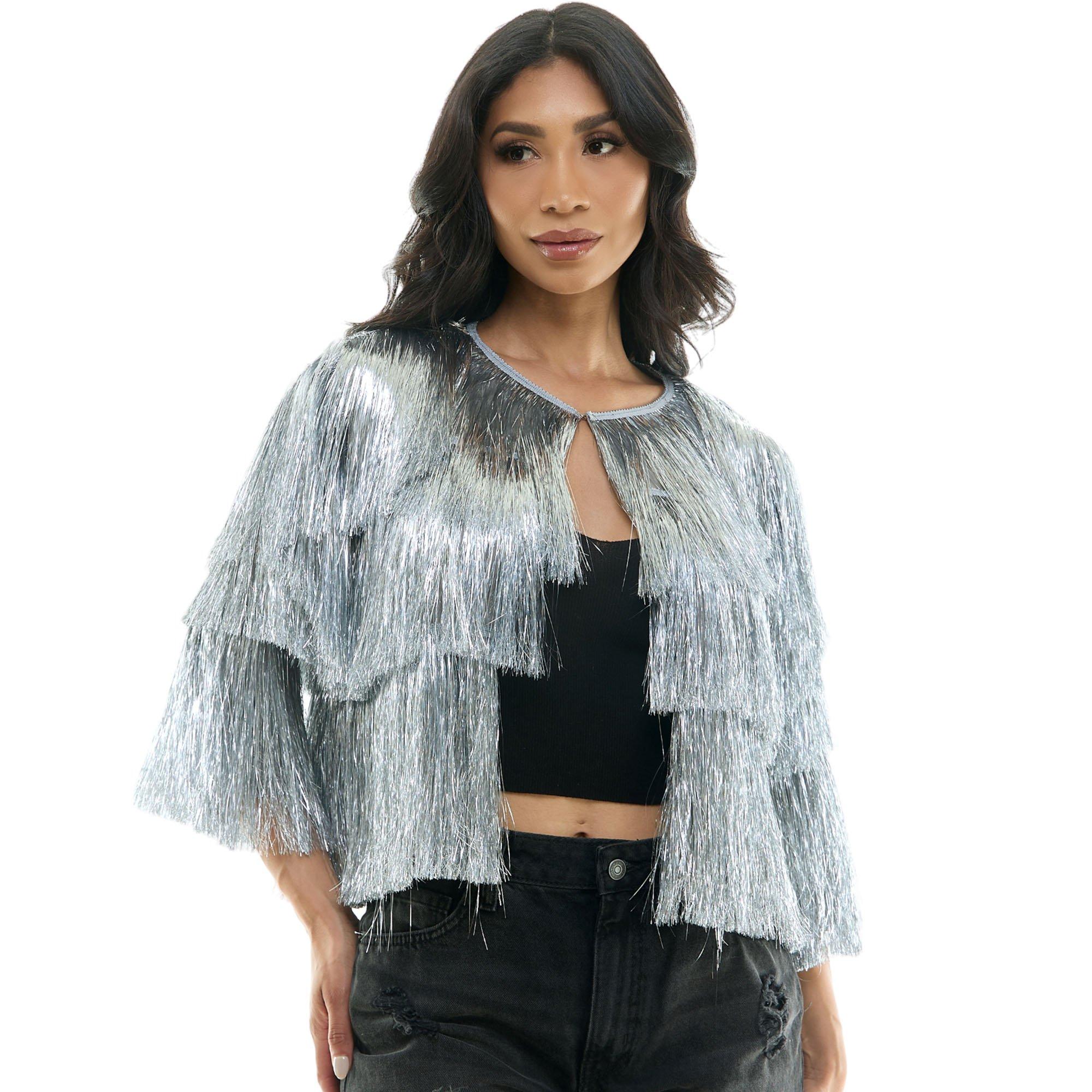 Silver Tinsel Fringe Jacket