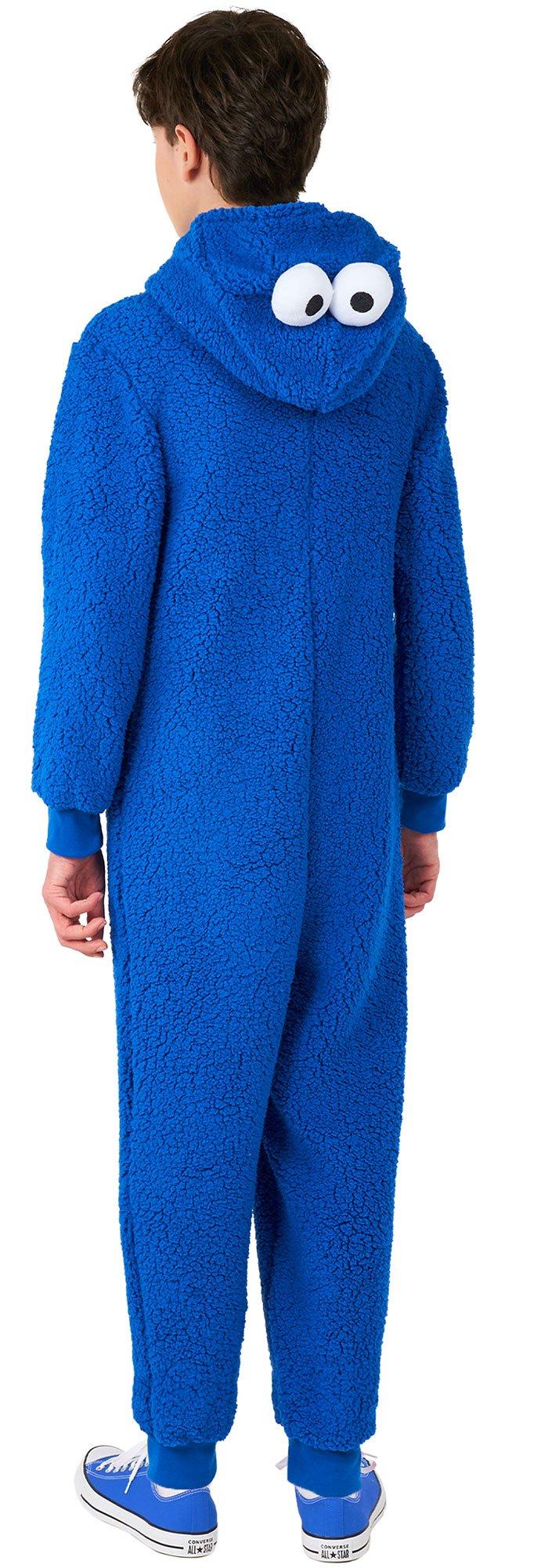 Kids' Plush Cookie Monster One Piece Zipster Costume - Sesame Street