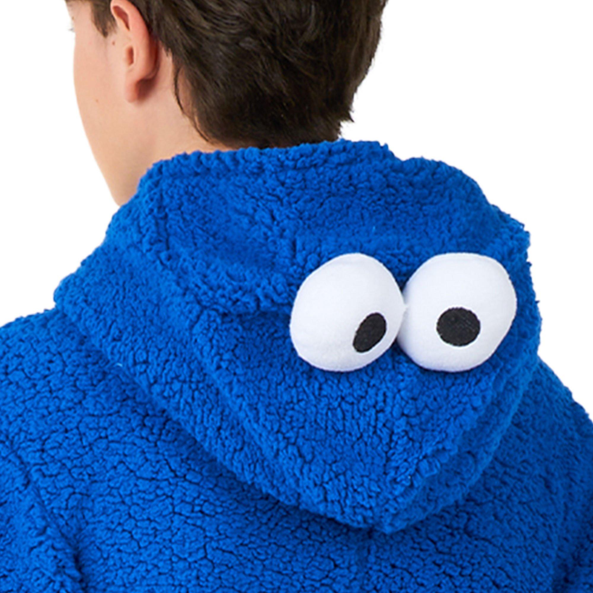 Kids' Plush Cookie Monster One Piece Zipster Costume - Sesame Street