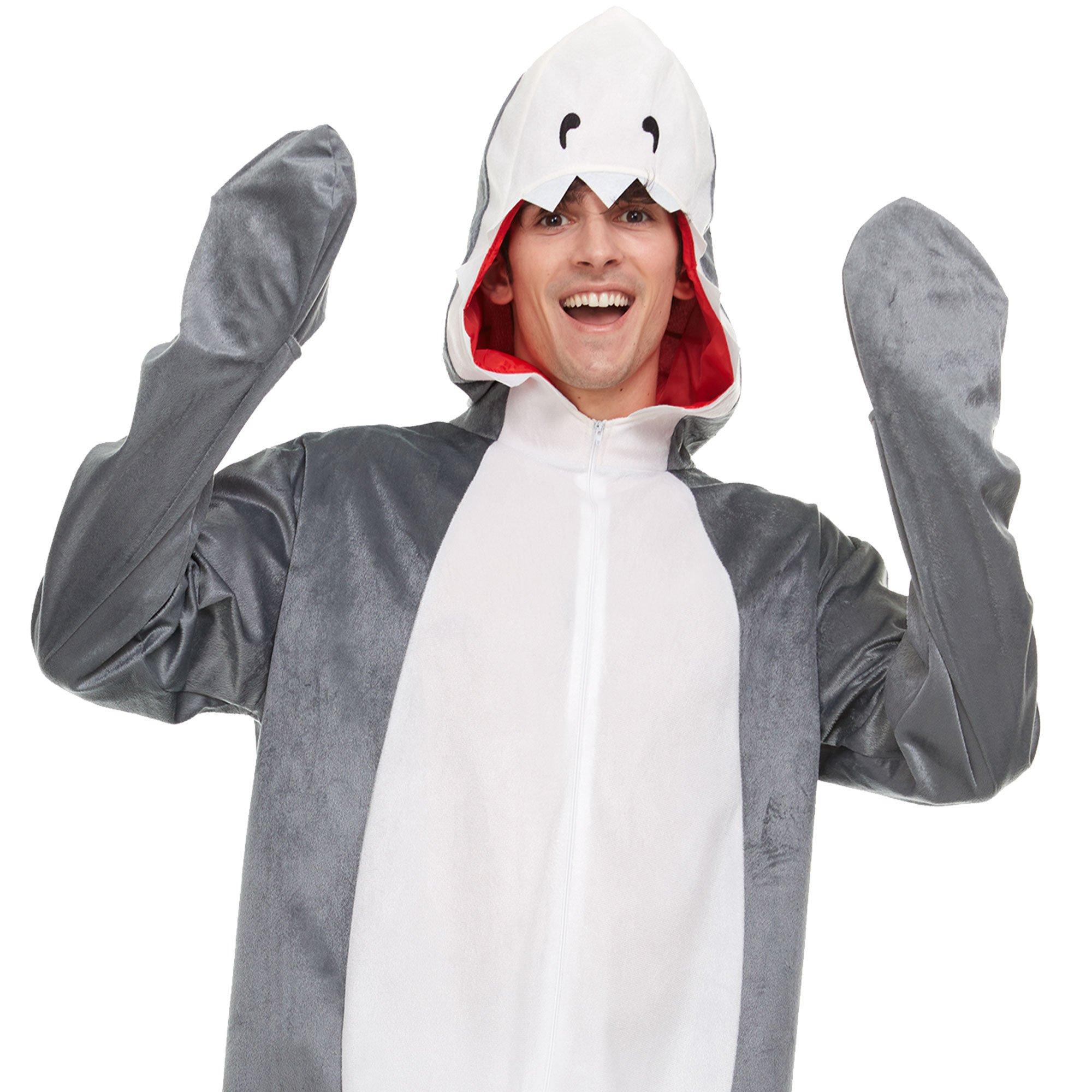 Adult Shark One Piece Zipster Costume