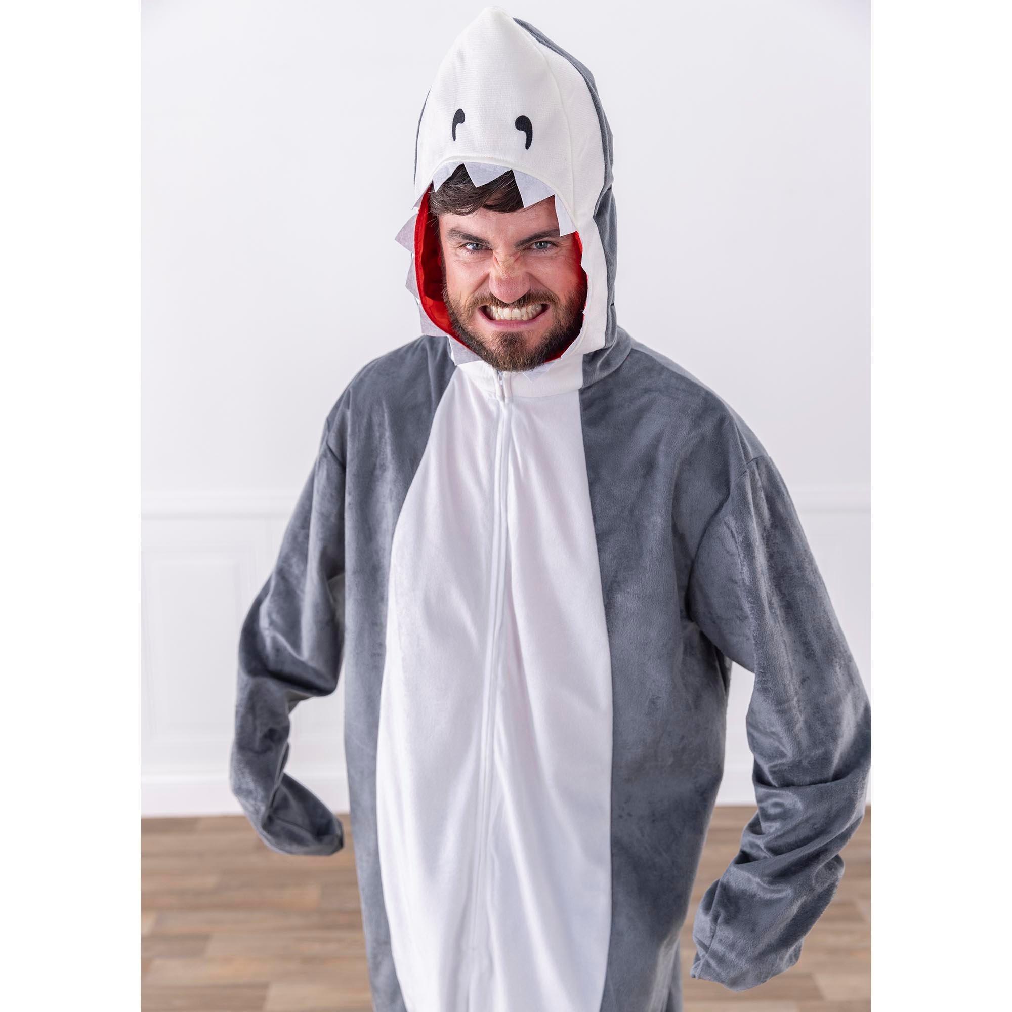 Adult Shark One Piece Zipster Costume