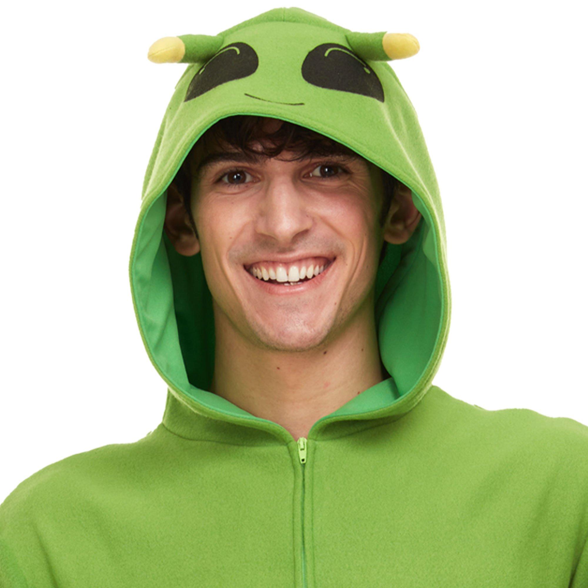 Adult Alien One Piece Zipster Costume 