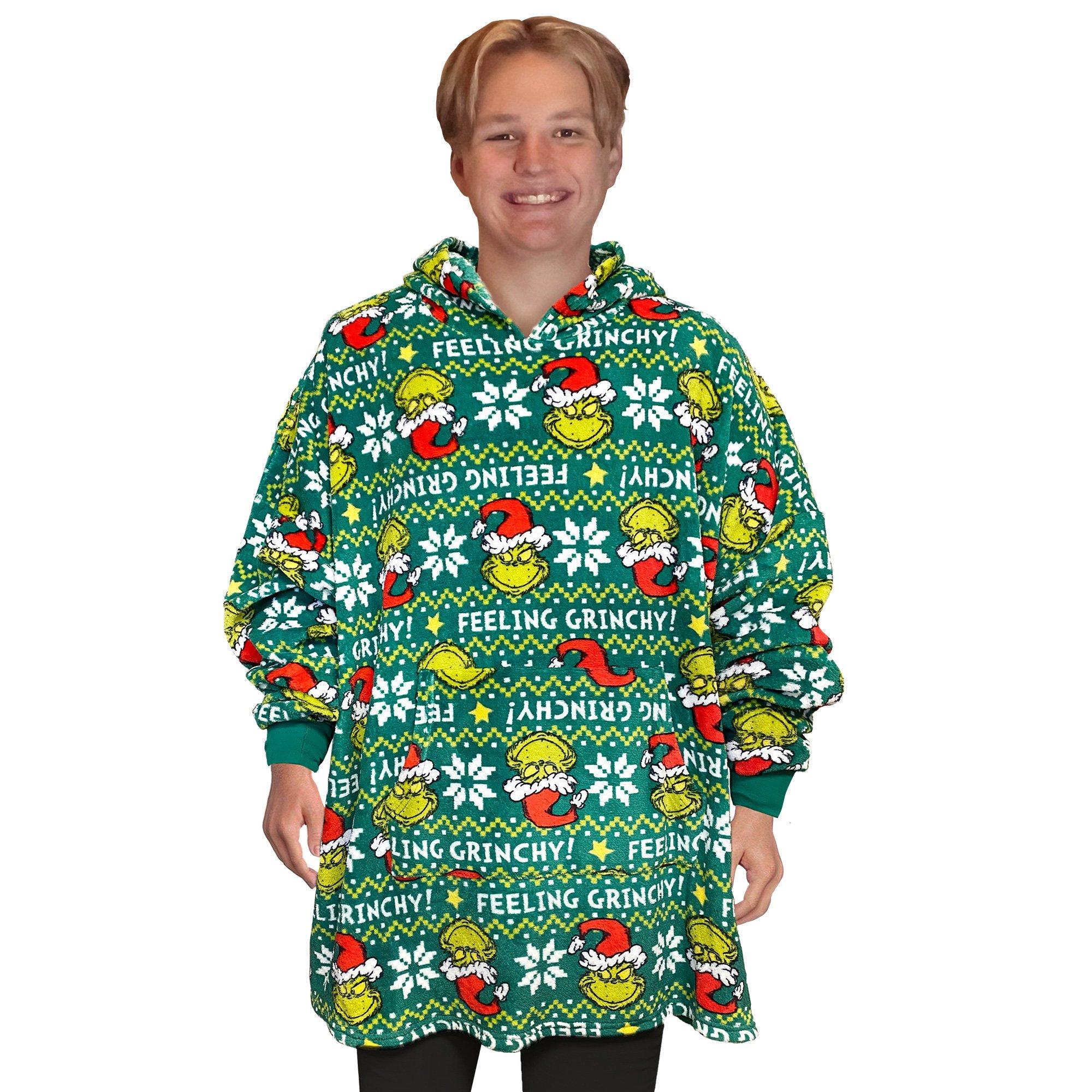 Grinch Fair Isle Hooded Poncho - Dr. Seuss