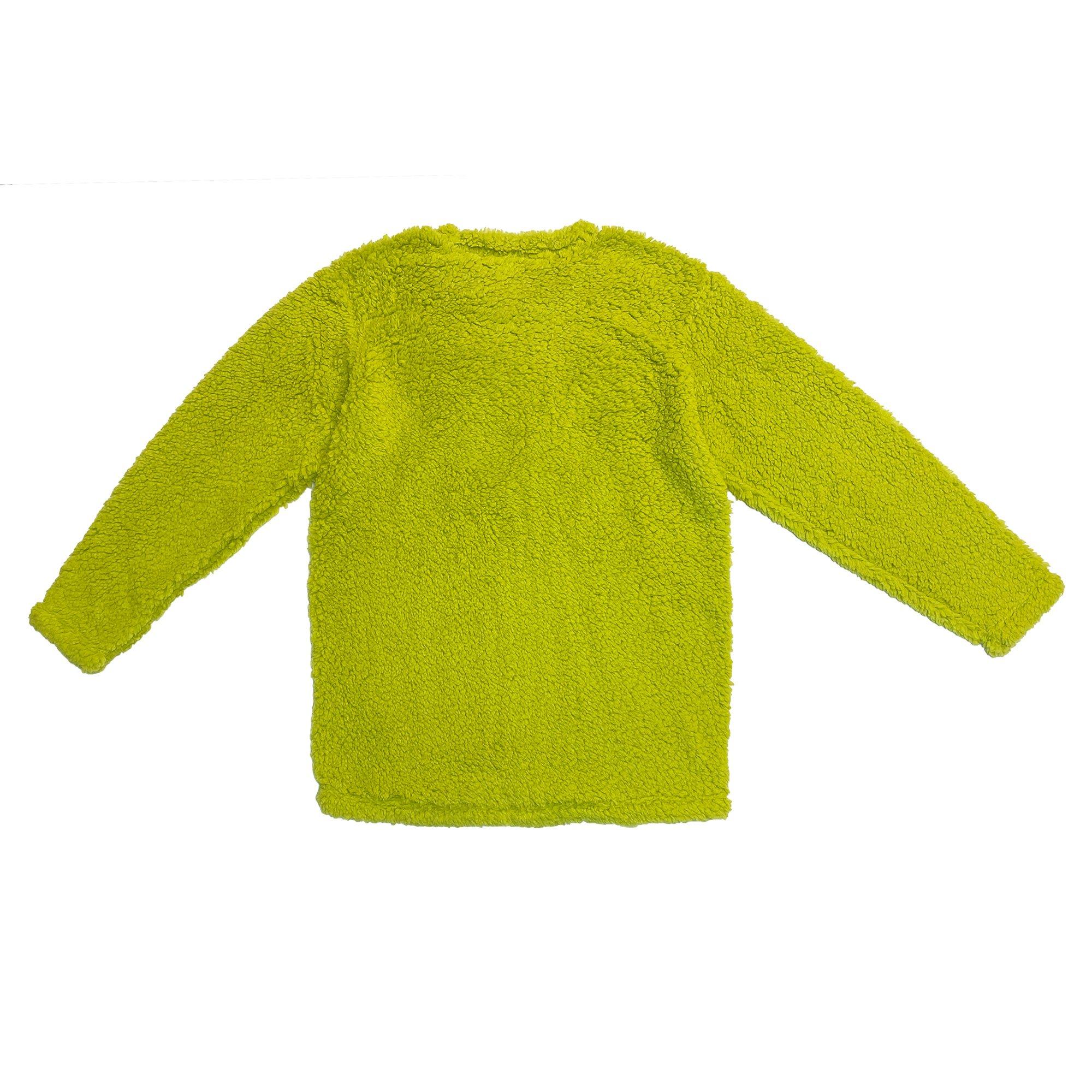 Adult Grinch Side Eye Sherpa Pullover Crewneck Sweater - Dr. Seuss