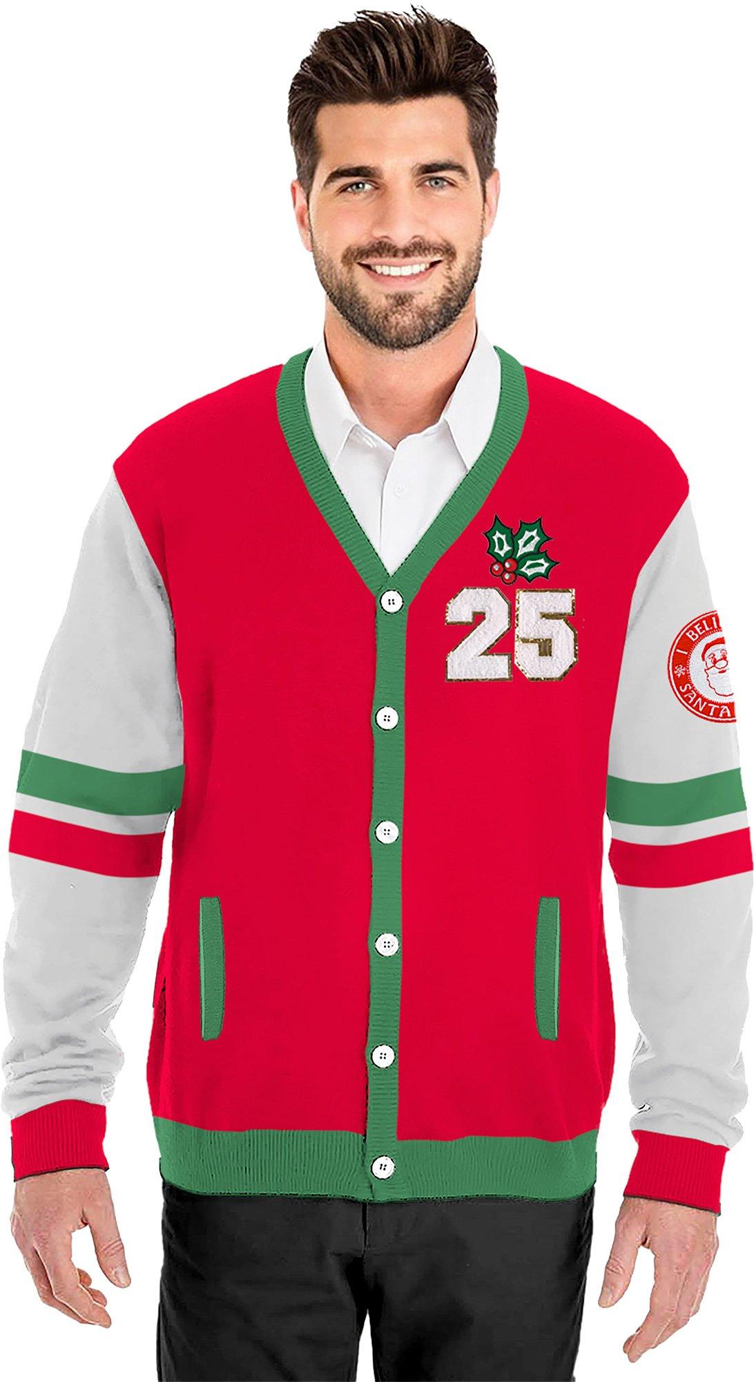 Adult Santa Claus Varsity Cardigan