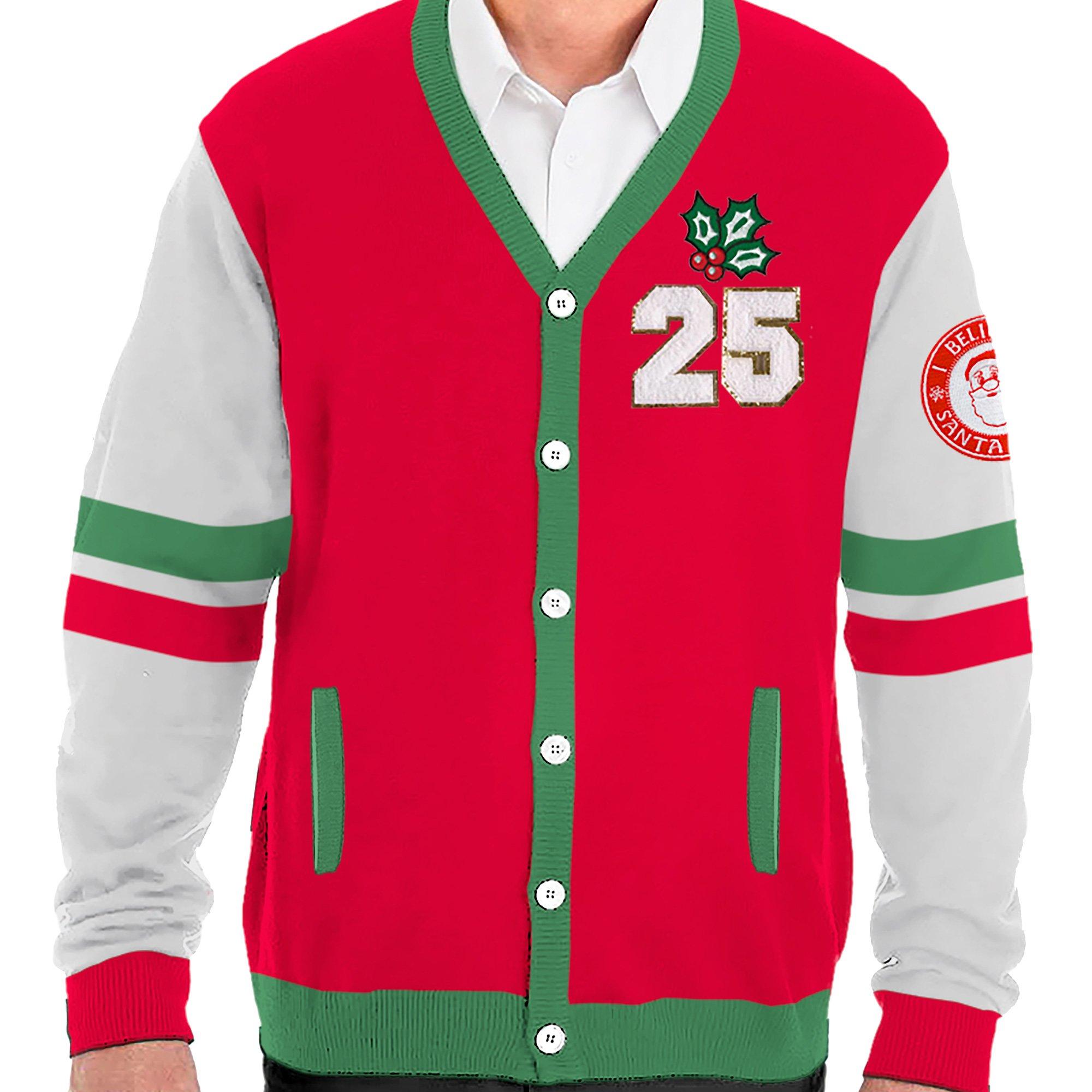 Adult Santa Claus Varsity Cardigan