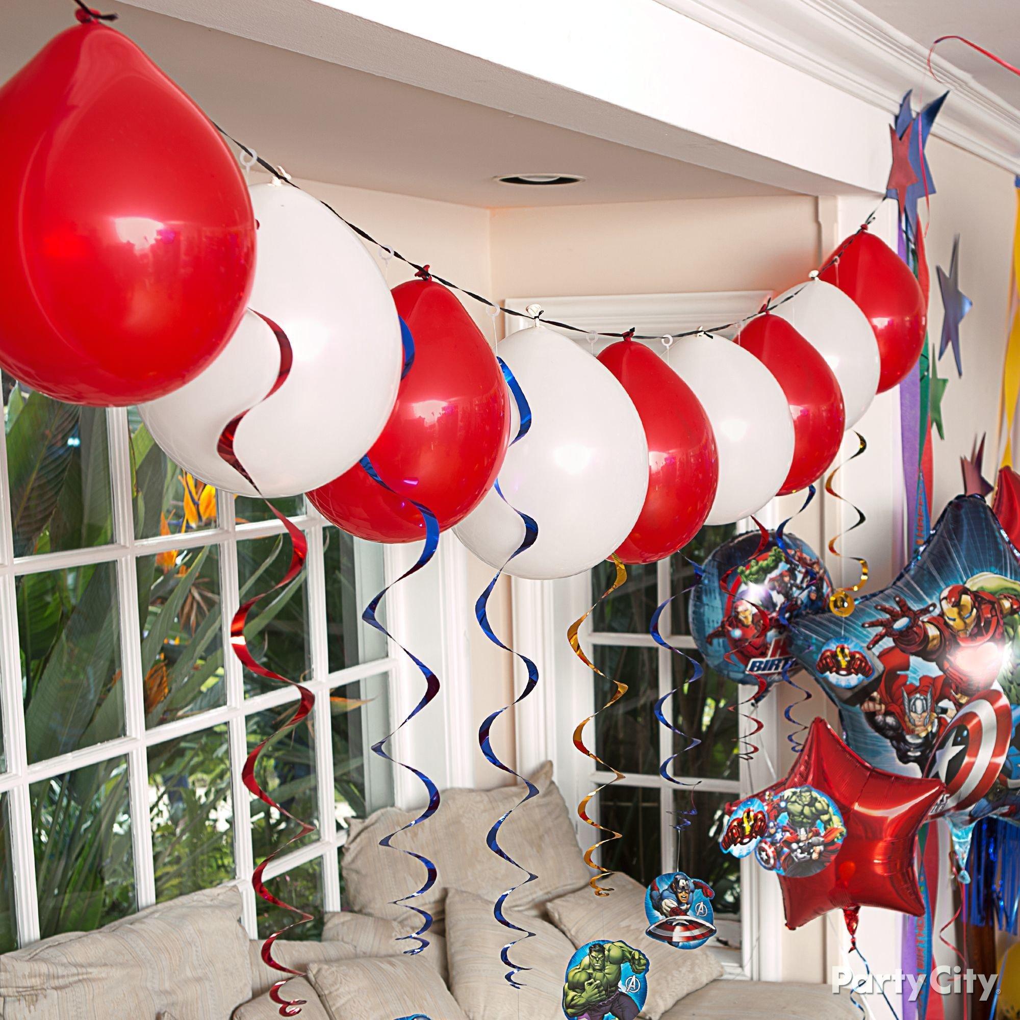 Avengers balloon garland