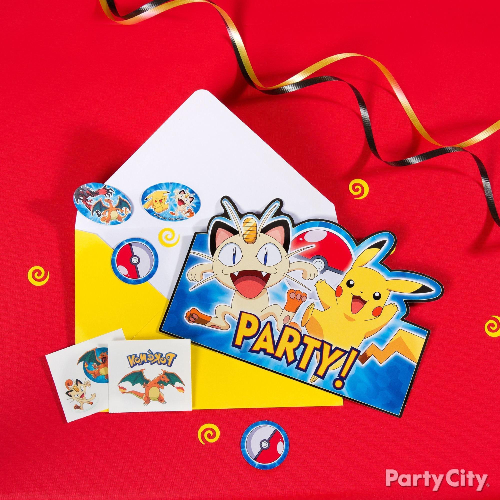 Mega Classic Pokemon Birthday Party Supplies Pack for 16 with Pokemon  Plates, Cups, Napkins, Table Cover, Birthday Candles, Add An Age Banner,  Swirls