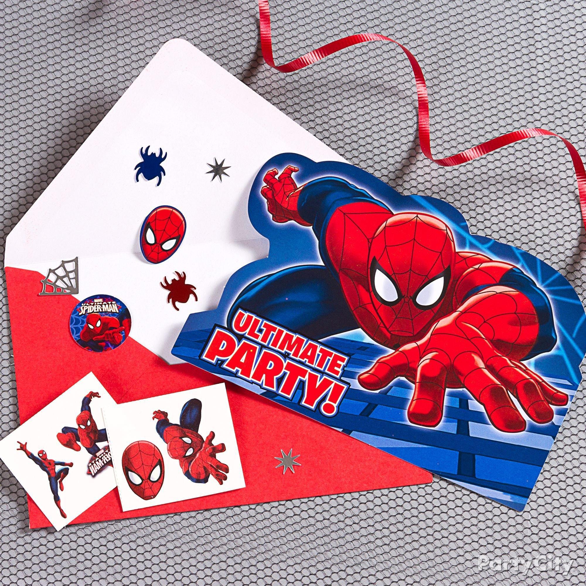 Spider-Man Invitation and Tattoos