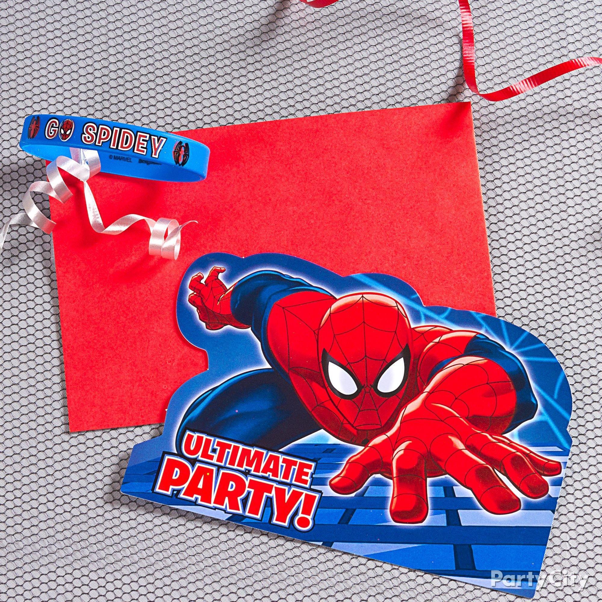 Spider-Man Invitation and Wristband