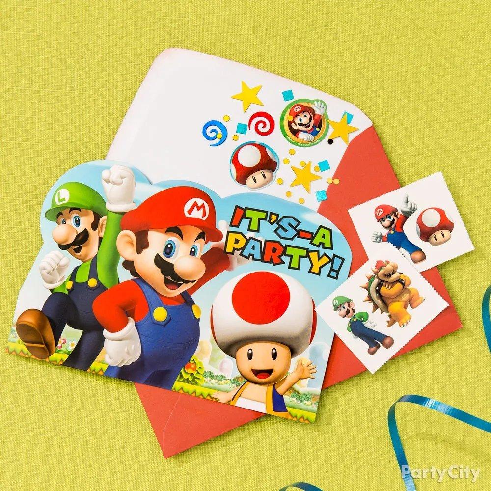 Super Mario invitation kit