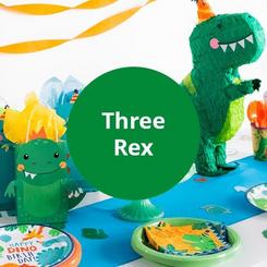 Three Rex Theme - Dino Themed Party Supplies and Decorations