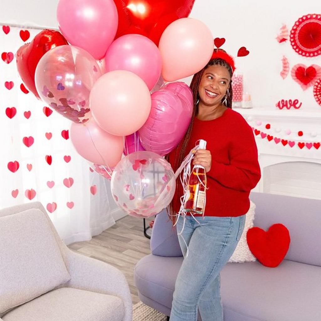  Valentines Day Heart Storage Bins Balloon Bow