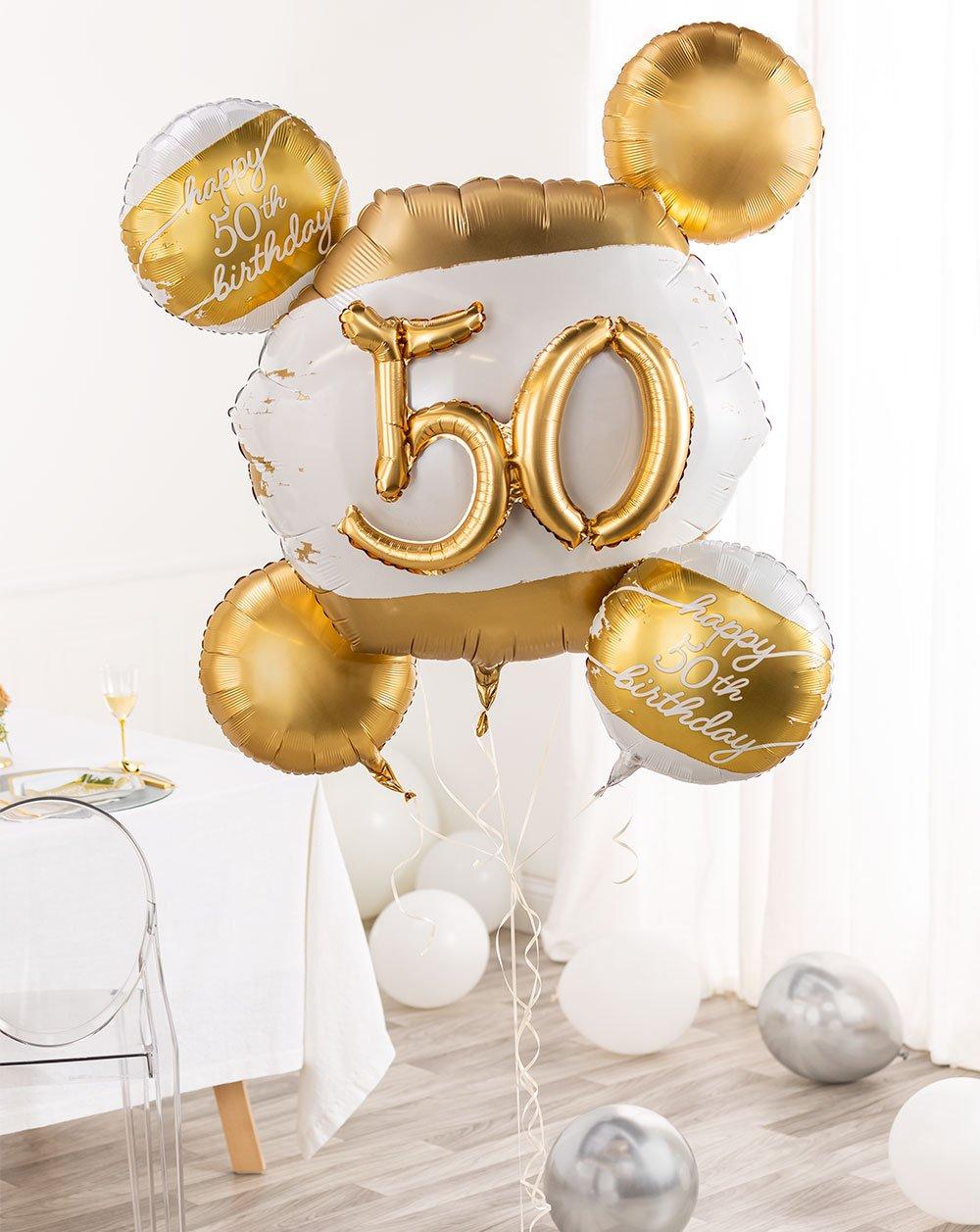 Birthday Party Balloon Guide Gold 50