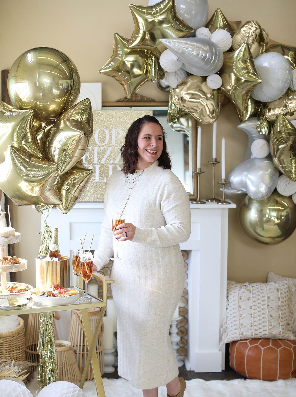 Birthday Party Balloon Guide Gold Shapes