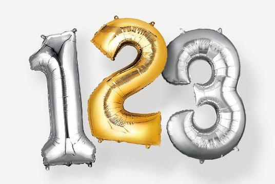 Craft and Party- 16inch Foil Number Balloons Happy Birthday Party