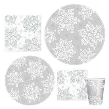 Fun Express Jumbo Glitter Snowflake Cutouts - 6 PC, Adult Unisex, Size: 10 - 15 1/2 x 11 1/2 - 17 3/4