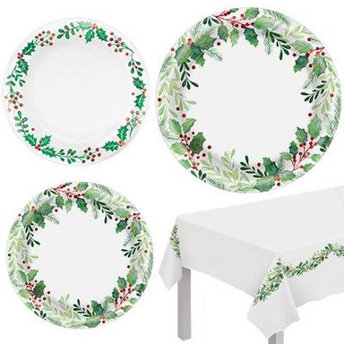 Traditional Holly Tableware Theme