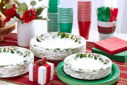 Christmas Plates, Cups & Napkins