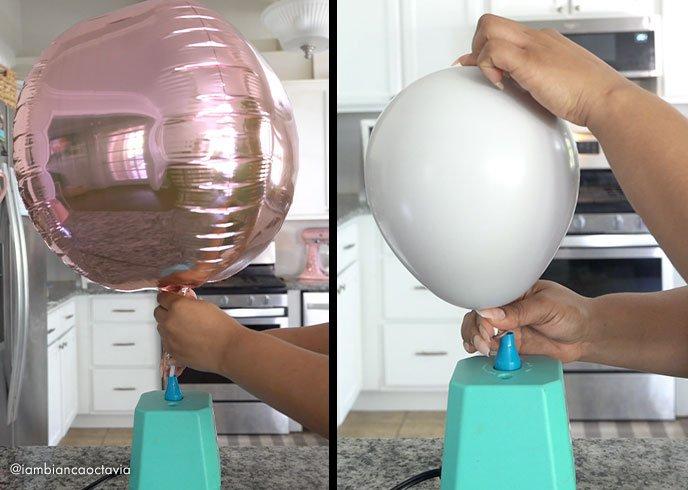 DIY Balloon Basket Inflate Balloons