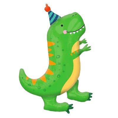 Tex Rex Wearing Party Hat