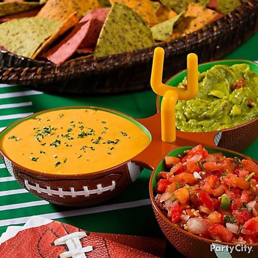 Football Superbowl Party Food Trio Dips