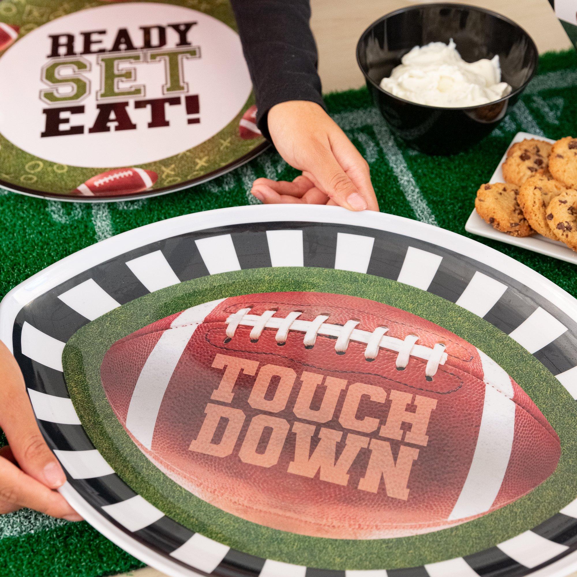 Go Fight Win Football Melamine Oval Platter