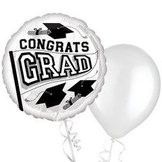 White Graduation Balloons