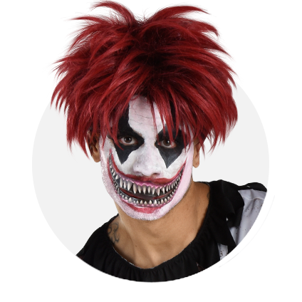 Twisted Male Clown Makeup Round Flex Card