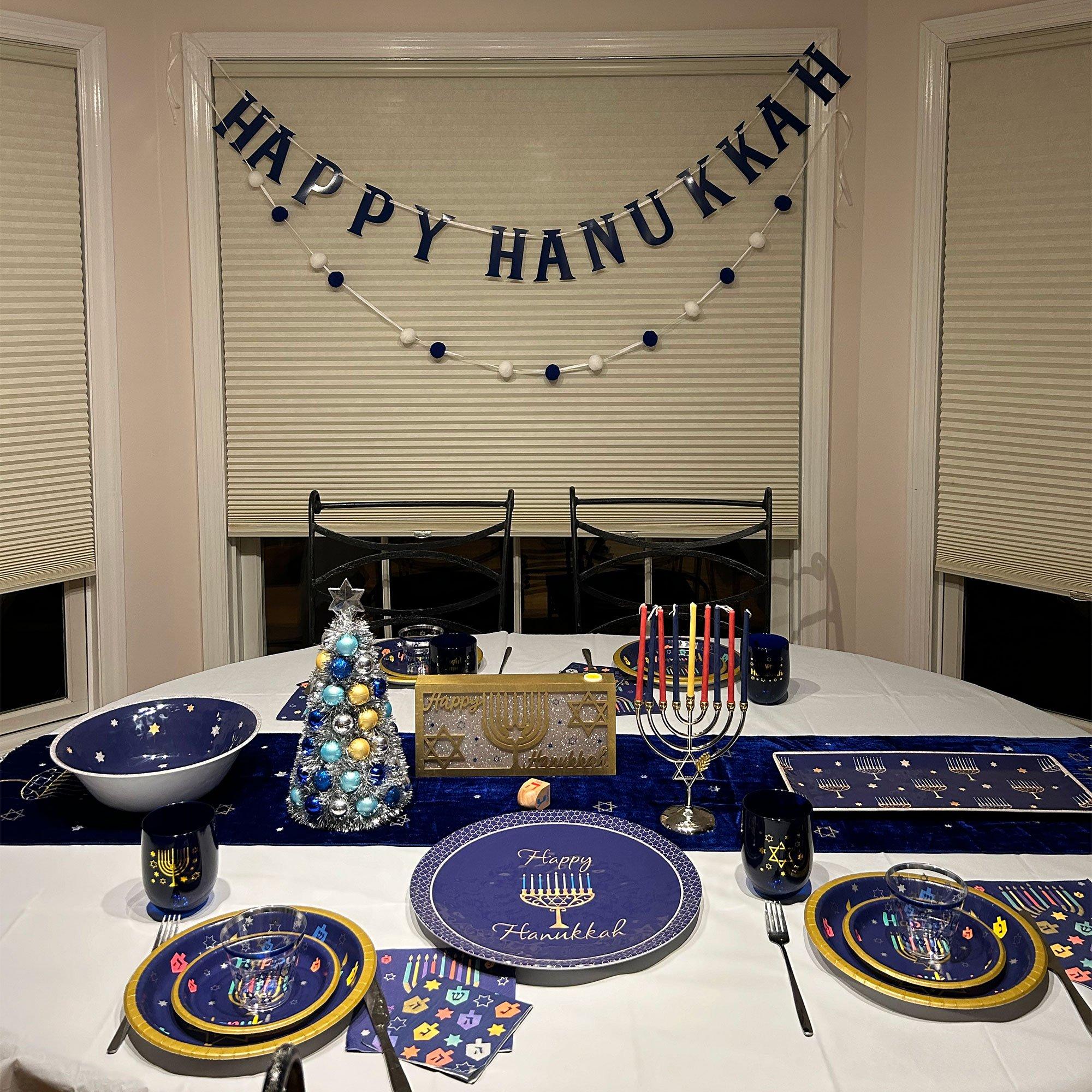 Hanukkah Joy Fabric Table Runner, 14in x 72in