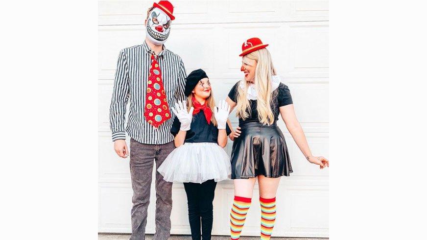 History of Halloween Clown Family Costumes