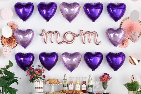 Mothers Days Heart Balloons