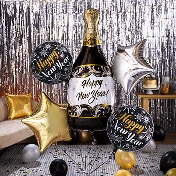  Gold Glitter Happy New Year 2023 Banner - New Years