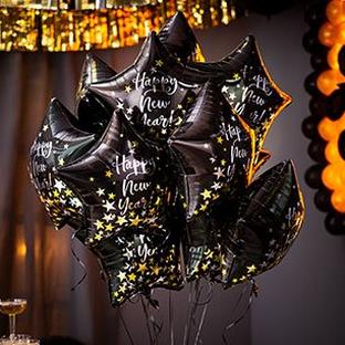 2024 New Year's Eve Mylar Balloon Display (Gold)