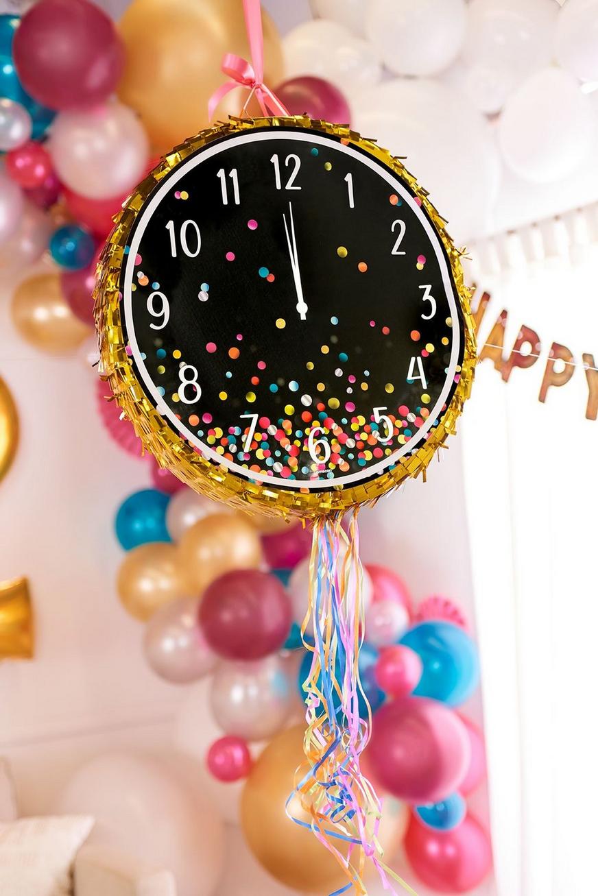 New Year's Eve Clock Piñata Family Fun