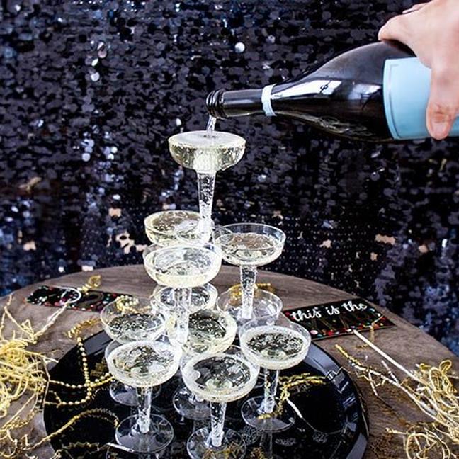 New Year's Champagne Tower