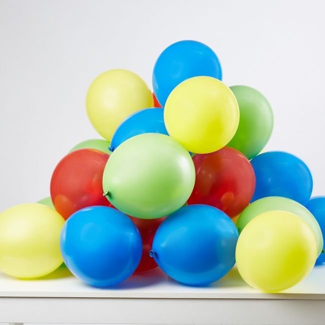DIY Balloon Column Inflate all latex balloons
