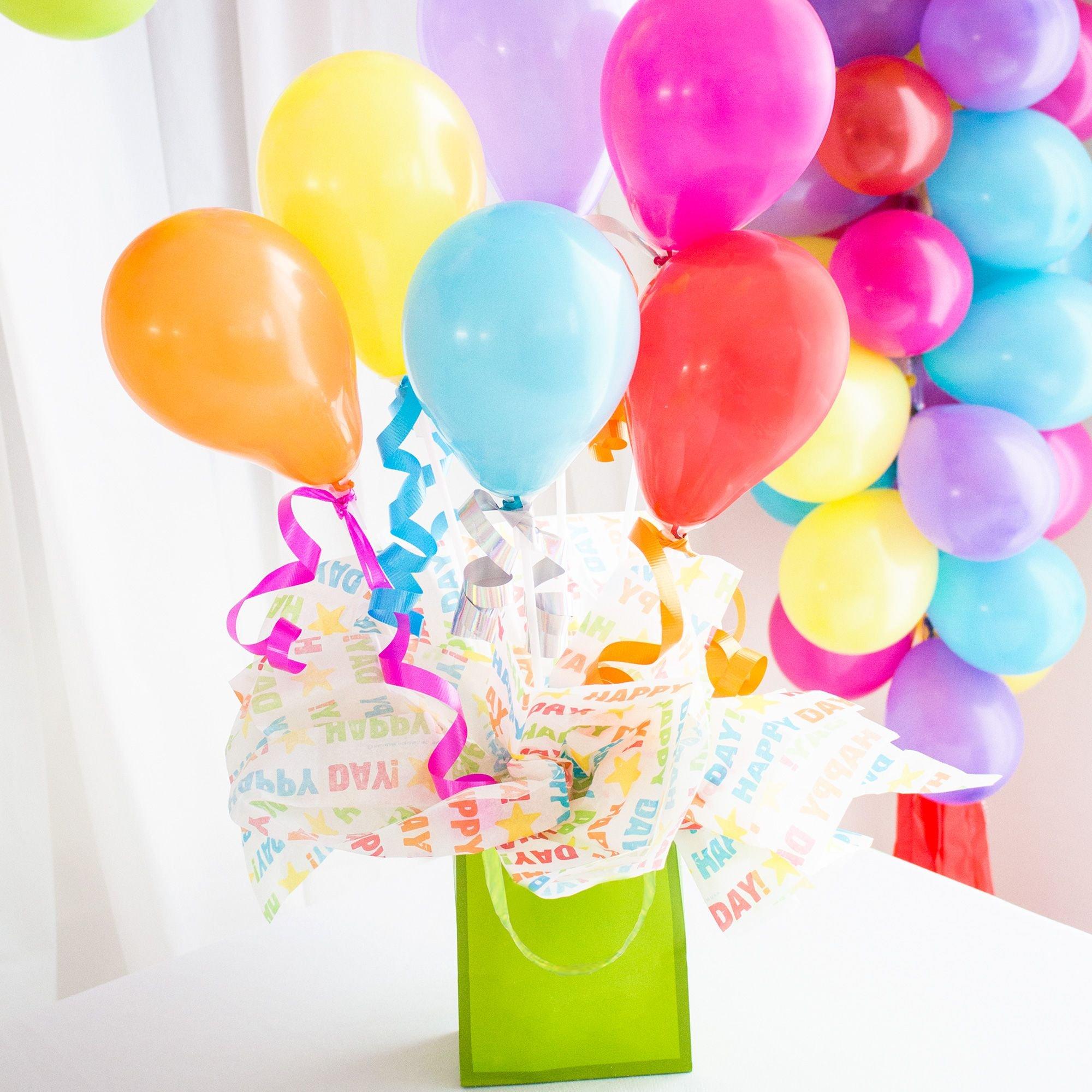 Birthday Gift Bag Balloon Centerpiece