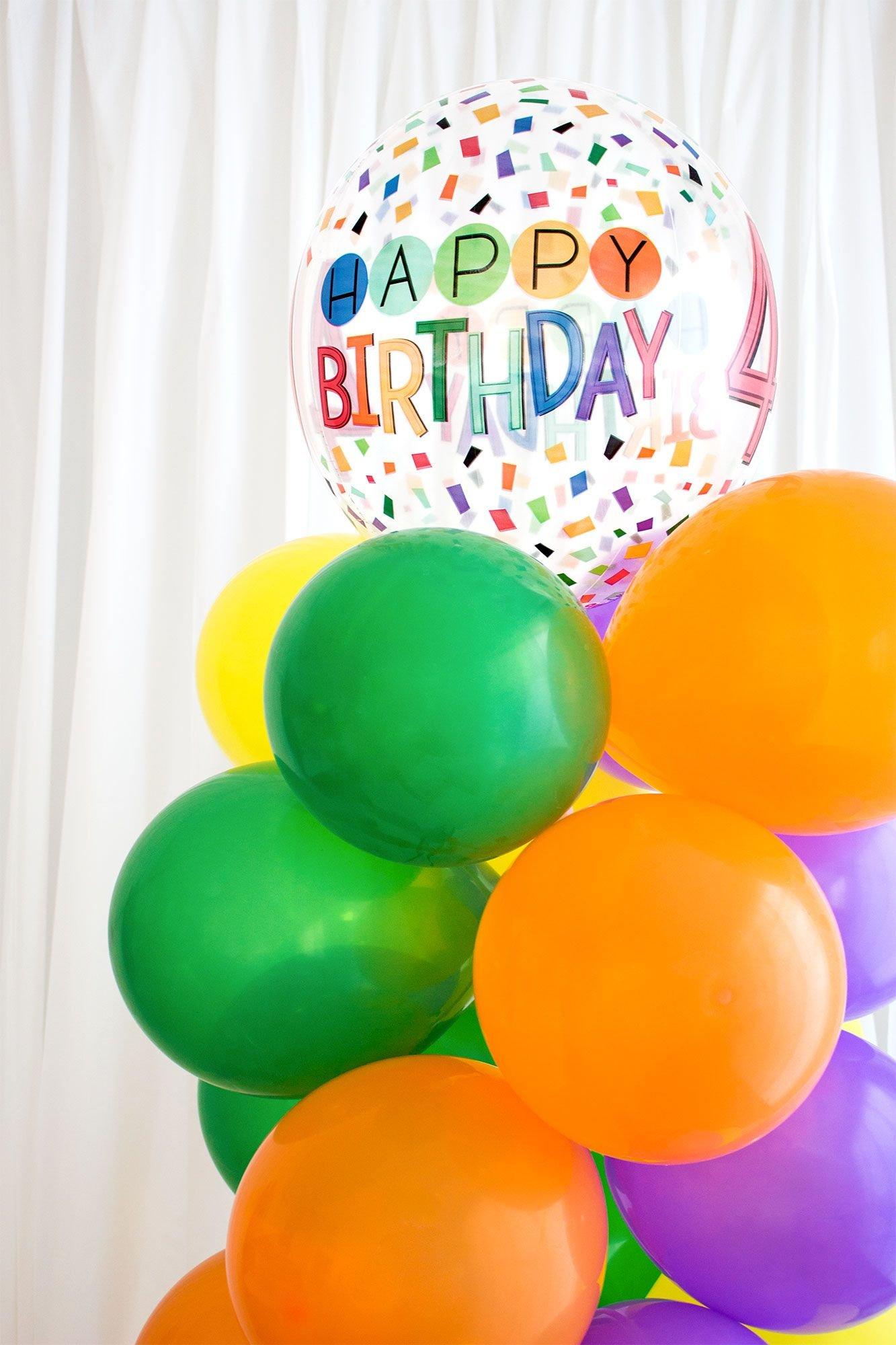 Spiral Birthday Balloon Column Tower