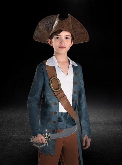 Men's Peter Pan Captain Hook's Pirate Crew T-shirt - Black - 4x