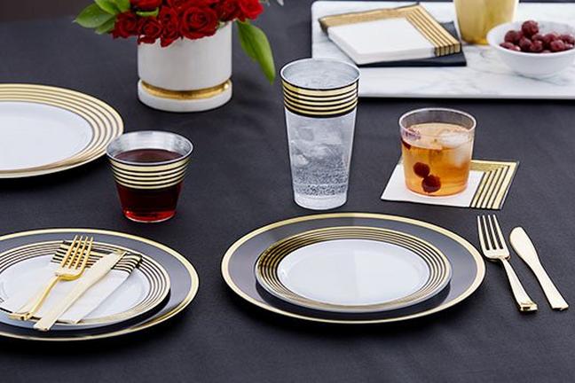 Black & Gold Tableware