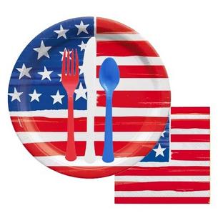 Red, White & Blue Tableware