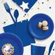 Royal Blue Heavy-Duty Plastic Cutlery Set for 50 Guests, 200ct