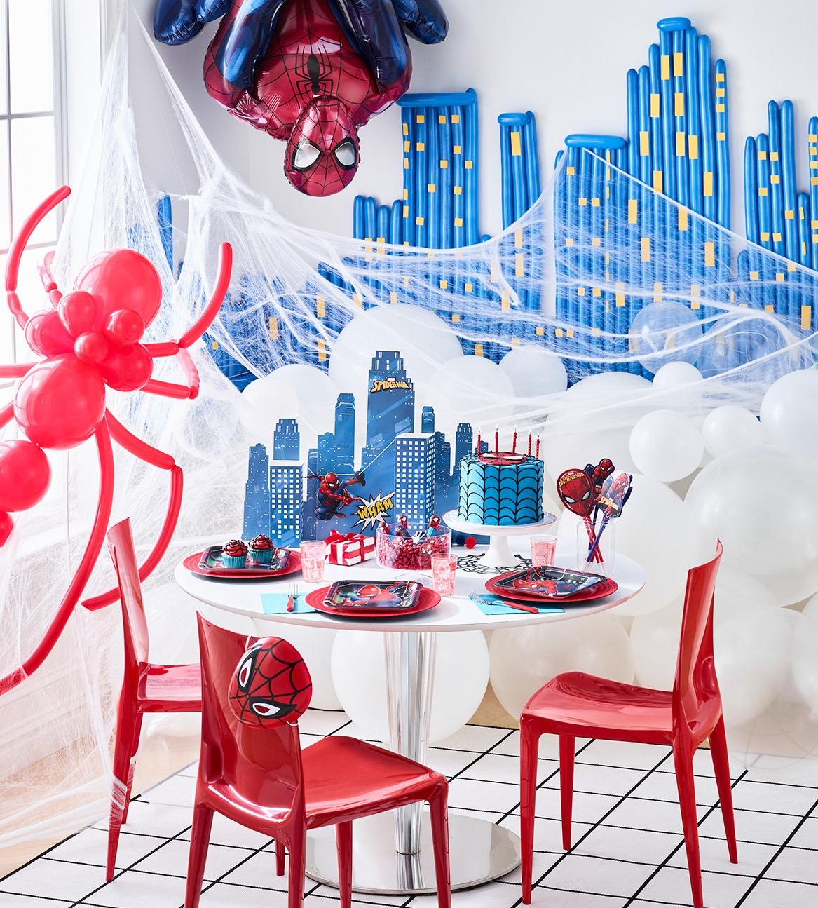 Spider-Man table set-up