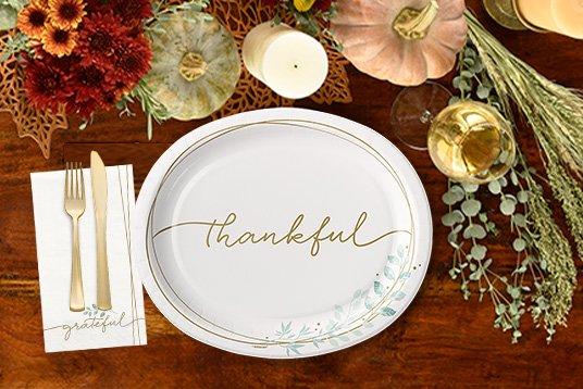 Simply Thankful Tableware Theme