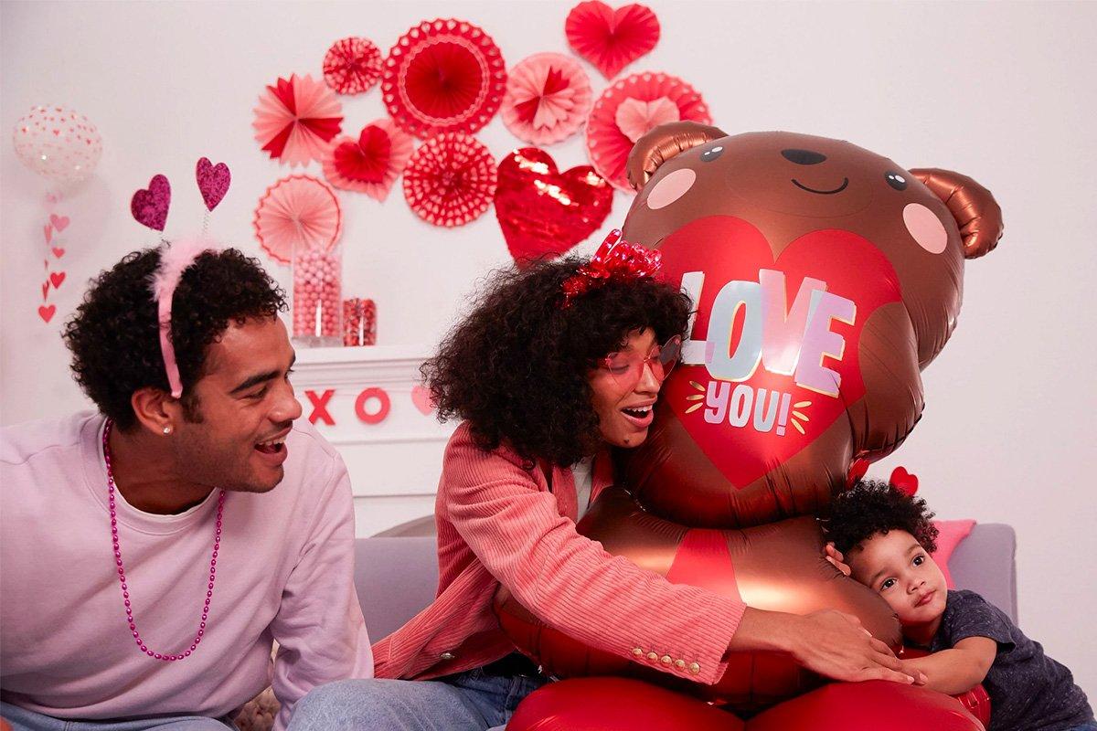 Valentine's Day Teddy Bear Balloons